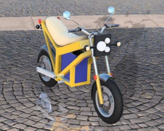 electric two wheeler CAD